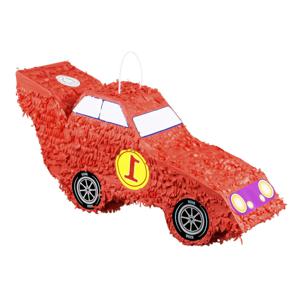 Pinata Racewagen - rood - papier - 55 x 23 x 15 cm - feestartikelen verjaardag