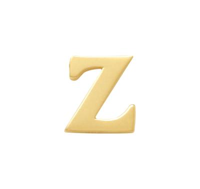 Minimalistische letter oorbelknopje - 14K GOUD - Goud - Z