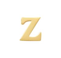 Minimalistische letter oorbelknopje - 14K GOUD - Goud - Z