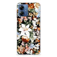 TPU Case voor Motorola Moto G14 Dark Flowers