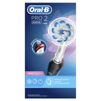 Oral-B elektrische tandenborstel Pro 2 2000S zwart - 2 poetsstanden - thumbnail