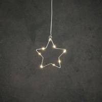 LED Ster 15 cm 8 LEDs Warm Wit Licht Zilver