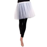 Carnaval verkleedkleding rokje - Tule stof - voor meisjes - wit - one size - ballerina