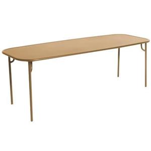 Petite Friture Week-end tuintafel 220x85 met dicht blad Gold