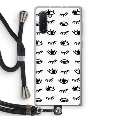 Eye pattern #2: Samsung Galaxy Note 10 Transparant Hoesje met koord