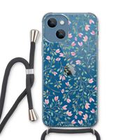 Sierlijke bloemen: iPhone 13 Transparant Hoesje met koord