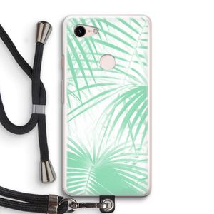 Palmbladeren: Pixel 3 Transparant Hoesje met koord