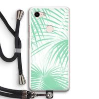 Palmbladeren: Pixel 3 Transparant Hoesje met koord