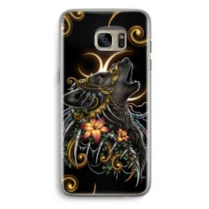 Huilende Wolf: Samsung Galaxy S7 Edge Transparant Hoesje