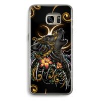 Huilende Wolf: Samsung Galaxy S7 Edge Transparant Hoesje