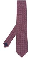 Corneliani geometric-print silk tie - Rouge - thumbnail