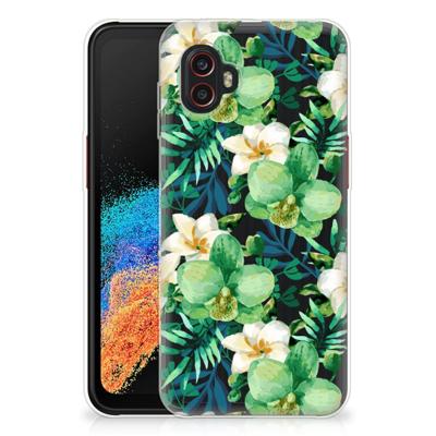 Samsung Galaxy Xcover 6 Pro | TPU Case | Orchidee Groen Samsung Galaxy Xcover 6 Pro | TPU Case | Orchidee Groen