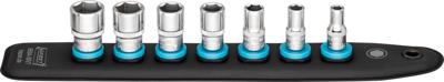 HAZET SmartRail met 7 steekplaatsen 850A-SR/7 | 1/4 inch (6,3 mm) vierkant hol | Buiten-zeskant-tractieprofiel | 7-delig - 850A-SR/7