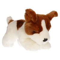 Pluche creme/bruine Jack Russel puppy honden knuffel 25 cm