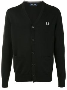 Fred Perry cardigan à logo brodé - Bleu