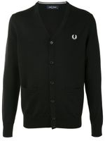 Fred Perry cardigan à logo brodé - Bleu