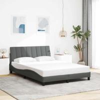 Bedframe zonder matras "Hanko" stof donkergrijs 140x200 cm
