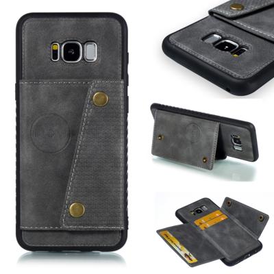 Lederen beschermhoes voor Galaxy S8 plus (grijs)