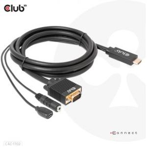 CLUB3D HDMI to VGA Cable M/M 2m/6.56ft 28AWG