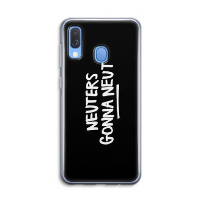 Neuters (zwart): Samsung Galaxy A40 Transparant Hoesje