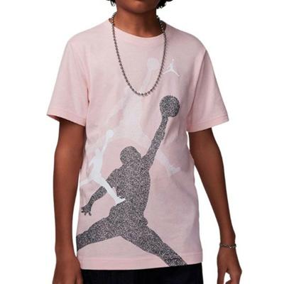 T-Shirt met Korte Mouwen voor kinderen Jordan JDB GRADIENT STACKED JM SS TEE 95D119 AHC Roze - Maat: 16 jaar