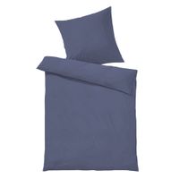 Soft-satijnen beddengoed-collectie, middernachtblauw 40 x 80 cm - thumbnail