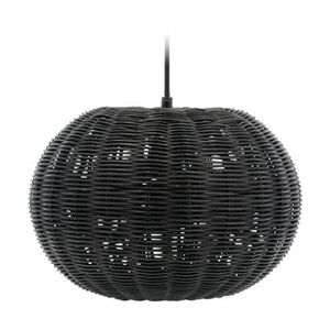 Villa Collection Werna rattan hanglamp zwart - 30 x 20 cm