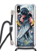 Golden Raven: iPhone X Transparant Hoesje met koord