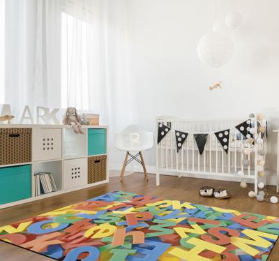 Kleurrijk alfabet speeloppervlak Vinyl tapijt