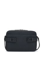 Ferragamo Gancini buckle embellished leather shoulder bag - Noir - thumbnail