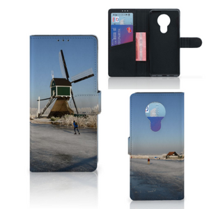 Nokia 5.3 Flip Cover Schaatsers