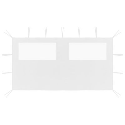 VidaXL Prieelzijwand met ramen 4x2 m wit