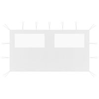 VidaXL Prieelzijwand met ramen 4x2 m wit