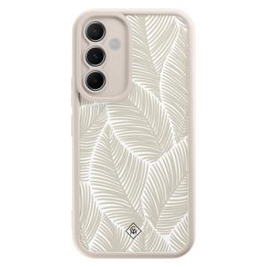 Samsung Galaxy A55 beige case - Palmy leaves beige