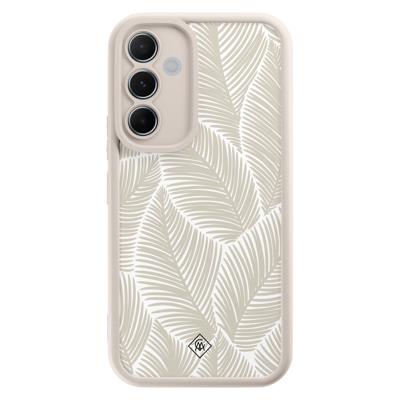 Samsung Galaxy A55 beige case - Palmy leaves beige