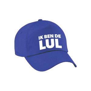 Cadeau pet/cap voor volwassenen - de lul - blauw - vrijgezellenfeest - bruiloft/trouwen