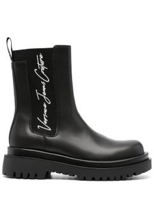 Versace Jeans Couture bottines Drew à logo imprimé - Noir