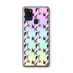 Musketon Unicorn: Samsung Galaxy A21s Transparant Hoesje