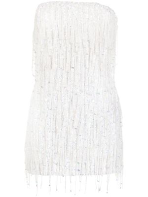 Retrofete robe courte Heather à ornements en sequins - Blanc