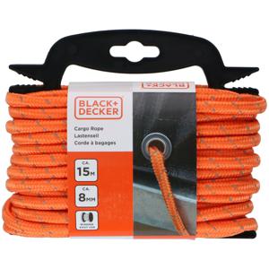 Spanband elastisch koord - met oproller - 15 meter - 8mm dik - voor dekzeilen/aanhanger/vastsjorren   -