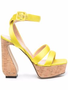 Si Rossi sandales Antonia en satin - Jaune