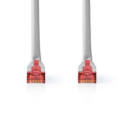 Nedis CAT6 Netwerkkabel | RJ45 Male | RJ45 Male | SF/UTP | 3.00 m | Rond | PVC | Grijs | Label - CCGL85220GY30