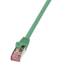 LogiLink CQ2045S RJ45 Netwerkkabel, patchkabel CAT 6 S/FTP 1.50 m Groen Vlambestendig, Snagless 1 stuk(s)