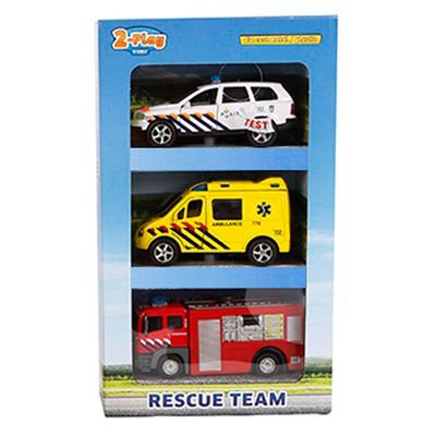 2-play die-cast hulpdienst voertuigen nl met licht en geluid