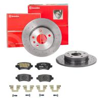 Remmenset, remschijf BREMBO, Remschijftype: Geperforeerd, Inbouwplaats: Achteras: , u.a. für Vauxhall, Opel, Chevrolet