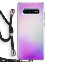 Clouds pastel: Samsung Galaxy S10 Plus Transparant Hoesje met koord