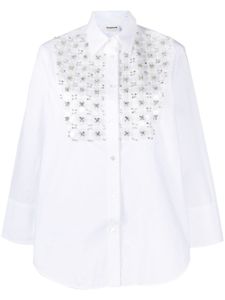 P.A.R.O.S.H. chemise en popeline à sequins - Blanc