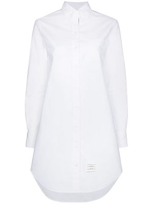 Thom Browne robe-chemise à rayures tricolore - Blanc