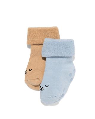 HEMA Babysokken terry middenblauw (middenblauw)