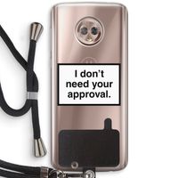 Don't need approval: Motorola Moto G6 Transparant Hoesje met koord